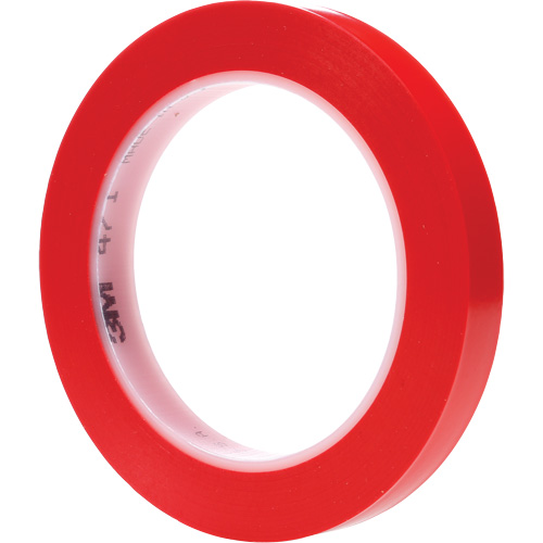 Ruban en vinyle 471, 12 mm (1/2") la x 32,9 m (108') lo, 5,3 mils, Rouge PB Rental Co. Ltd.