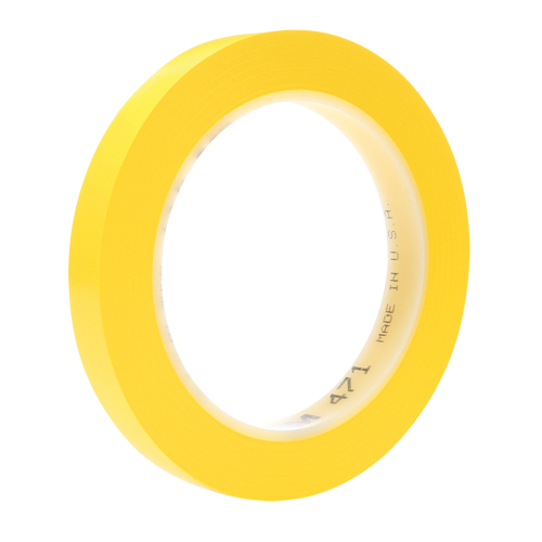 471 Vinyl Tape, 38 mm (1-1/2") W x 32.9 m (108') L, 5.3 mils, Yellow PB Rental Co. Ltd.