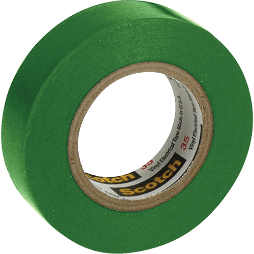 Scotch&reg; 35 Colour Coded Tape, 12.7 mm (1/2") x 6.1 m (20'), Green, 7 mils PB Rental Co. Ltd.