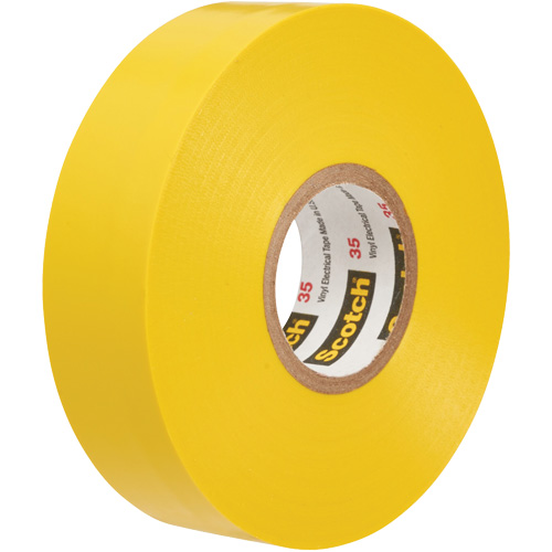 Rubans en vinyle pour codage en couleurs 35 Scotch, 12,7 mm (1/2") x 6,1 m (20'), Jaune, 7 mils PB Rental Co. Ltd.
