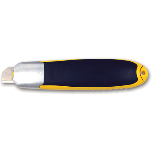 Couteau de s&eacute;curit&eacute; autor&eacute;tractable automatique, 15 mm, Acier au carbone, Prise en Plastique PB Rental Co. Ltd.