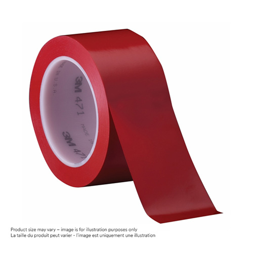471 Vinyl Tape, 38 mm (1-1/2") W x 32.9 m (108') L, 5.3 mils, Red PB Rental Co. Ltd.