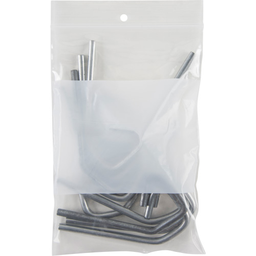 Sacs en poly avec espace inscriptible blanc, Refermable, 6" x 4", 2 mils PB Rental Co. Ltd.