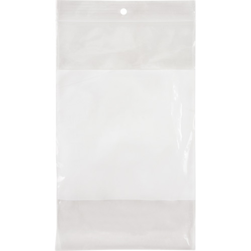 White Block Poly Bags, Reclosable, 8" x 5", 2 mils PB Rental Co. Ltd.