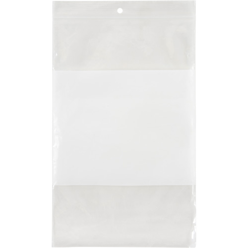 Sacs en poly avec espace inscriptible blanc, Refermable, 9" x 6", 2 mils PB Rental Co. Ltd.