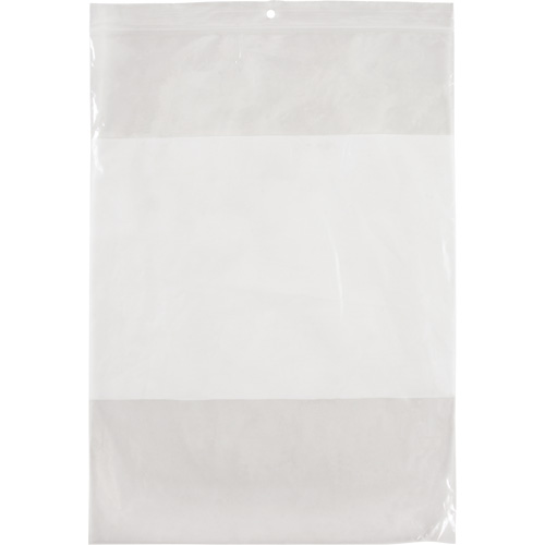 Sacs en poly avec espace inscriptible blanc, Refermable, 12" x 9", 2 mils PB Rental Co. Ltd.