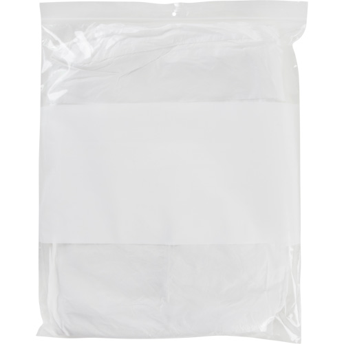 White Block Poly Bags, Reclosable, 15" x 12", 2 mils PB Rental Co. Ltd.