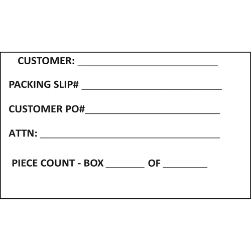 Generic Shipping Label, 4" W x 6" L, White PB Rental Co. Ltd.