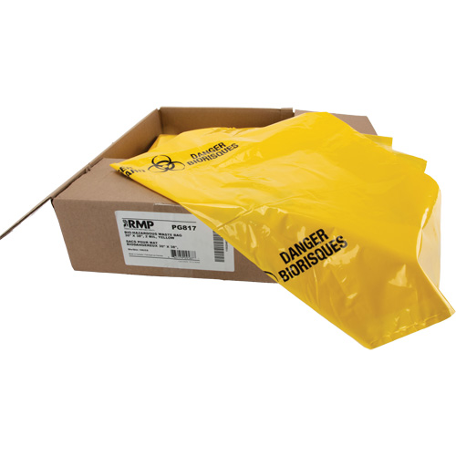 Waste Bags, Bio-Hazard, 38" L x 30" W, 2 mils PB Rental Co. Ltd.
