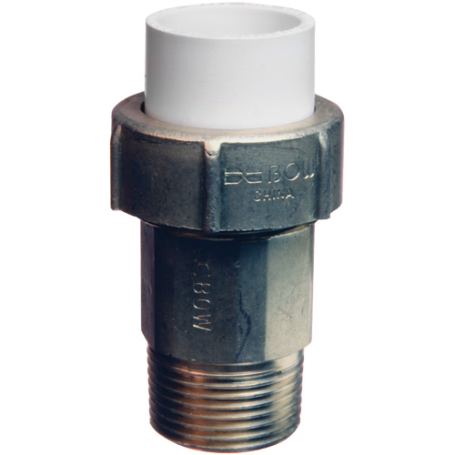 Raccord union, 1" x 3/4", Laiton/PVC-C, Embout femelle x PEX cannel&eacute; PB Rental Co. Ltd.