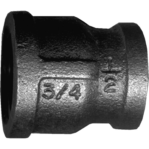 Female Reducing Pipe Coupling, Black Iron, 3/8" x 1/4" PB Rental Co. Ltd.