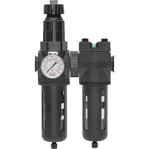 Filtre/d&eacute;tendeur & filtre coalescent Modulair 400 avec bol standard & drain manuel, 3/4" NPTF, 150 psi, Capacit&eacute; de 9,13 oz liq. PB Rental Co. Ltd.