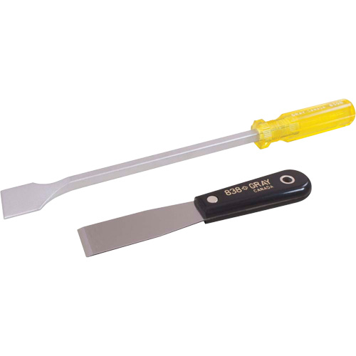 2-Piece Scraper Set, Carbon Steel Blade, 1-1/2"/1-1/4" Wide, Plastic Handle PB Rental Co. Ltd.