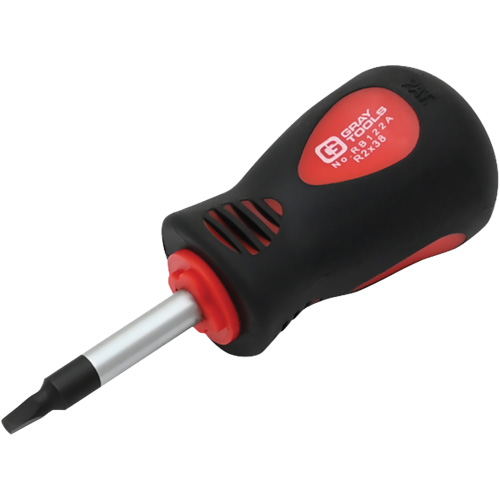 Square Recess Stubby Screwdriver, #2 Tip, Round, 3-1/4" L, Cushion Grip Handle PB Rental Co. Ltd.