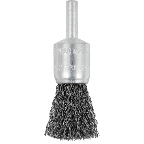 E050-12 Shaft Mounted Crimped End Brush, 1/2", 0.012" Fill, 1/4" Shank PB Rental Co. Ltd.