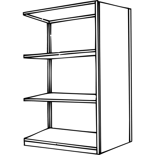 &eacute;l&eacute;ment de rayonnage Interlok, Acier, Sans boulons, Ajout, 36" la x 76" h x 12" p PB Rental Co. Ltd.