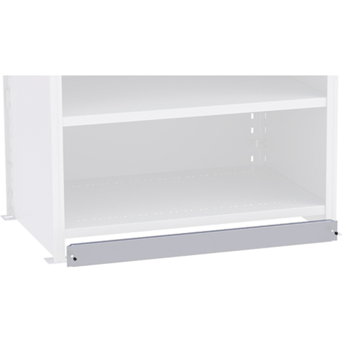 Plaque de base/façade pour rangement de bacs sur rayonnage enclenchable Interlok PB Rental Co. Ltd.