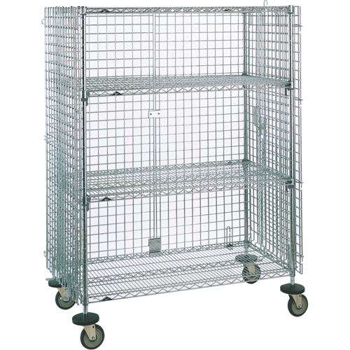 Chariots de s&eacute;curit&eacute;, Chrom&eacute;, 21-1/2" x 68-1/2 x 38-1/2", Capacit&eacute; 500 lb PB Rental Co. Ltd.