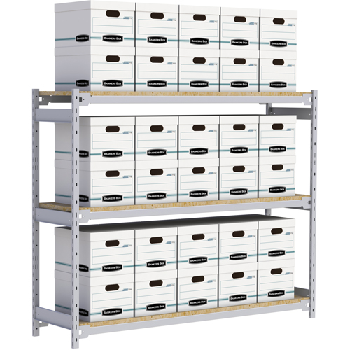 &eacute;tag&egrave;re-classeur de grande largeur, Acier, 3 Tablettes, 72" la x 18" p x 60" h PB Rental Co. Ltd.