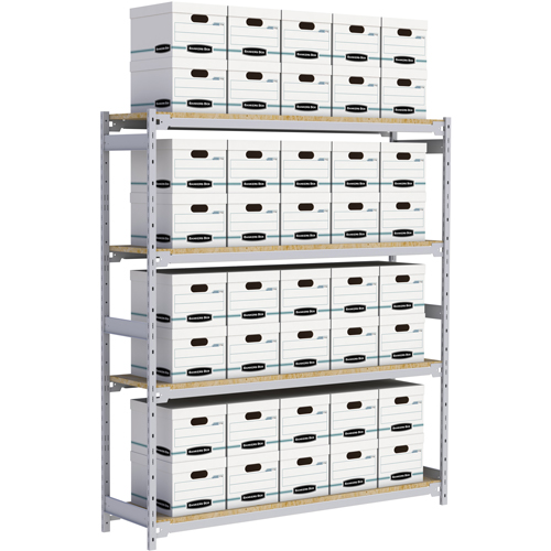 &eacute;tag&egrave;re-classeur de grande largeur, Acier, 4 Tablettes, 72" la x 18" p x 84" h PB Rental Co. Ltd.