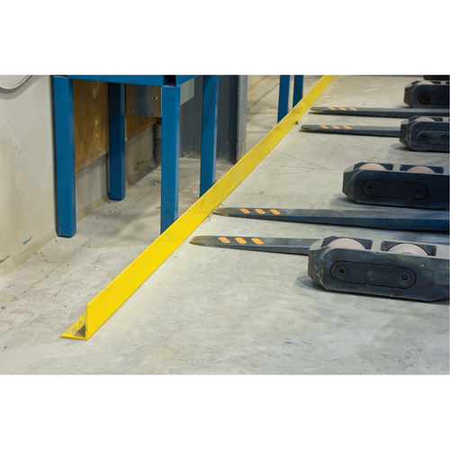 Floor Angle Guard Rails, Steel, 48" L x 5" H, Yellow PB Rental Co. Ltd.