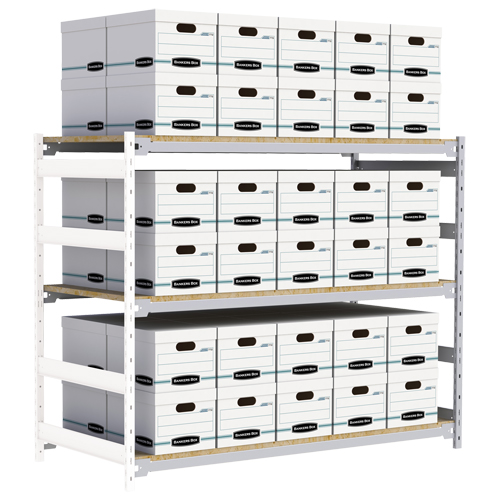 &eacute;tag&egrave;re-classeur de grande largeur, Acier, 3 Tablettes, 72" la x 32" p x 60" h, Ensemble Ajout PB Rental Co. Ltd.