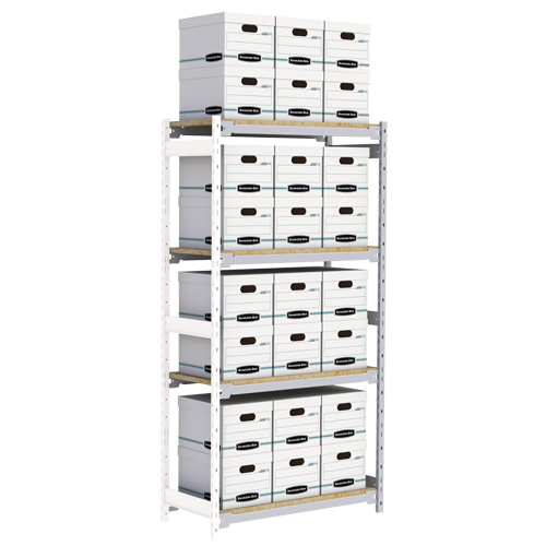 &eacute;tag&egrave;re-classeur de grande largeur, Acier, 4 Tablettes, 42" la x 18" p x 84" h, Ensemble Ajout PB Rental Co. Ltd.