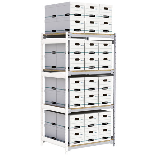 &eacute;tag&egrave;re-classeur de grande largeur, Acier, 4 Tablettes, 42" la x 32" p x 84" h, Ensemble Ajout PB Rental Co. Ltd.