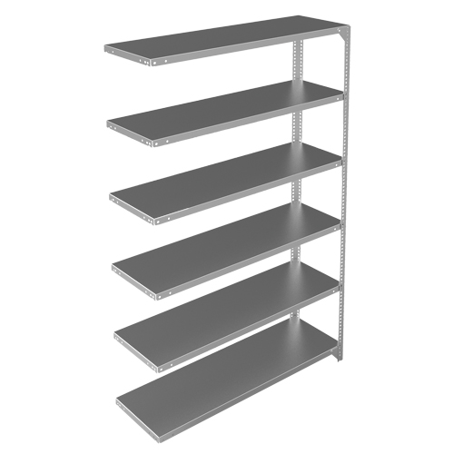 Shelving Unit, Galvanized Steel, Slotted Angle, 300 lbs. Capacity, 48" W x 72" H x 15" D PB Rental Co. Ltd.