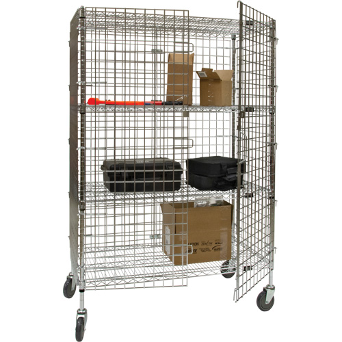 Chariot de s&eacute;curit&eacute;, Chrom&eacute;, 48" x 69" x 24", Capacit&eacute; 500 lb PB Rental Co. Ltd.
