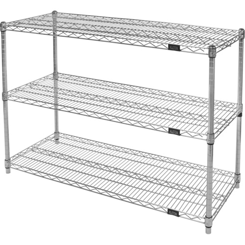 Heavy-Duty Chromate Wire Shelving, 3 Tiers, 30" W x 33" H x 18" D PB Rental Co. Ltd.