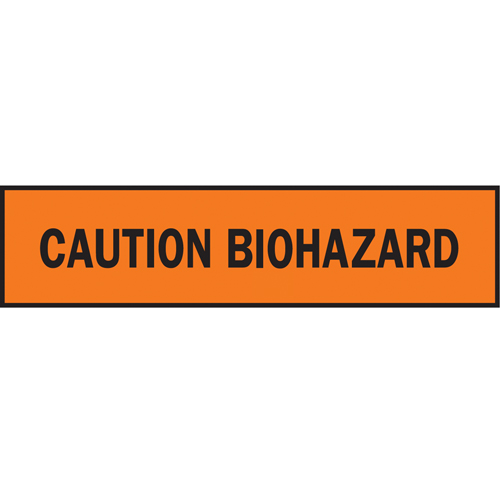 Barricade Tape, English, 3" W x 1000' L, 3.5 mils, Black on Orange PB Rental Co. Ltd.