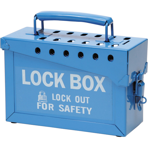 Portable Metal Lock Box, Blue PB Rental Co. Ltd.