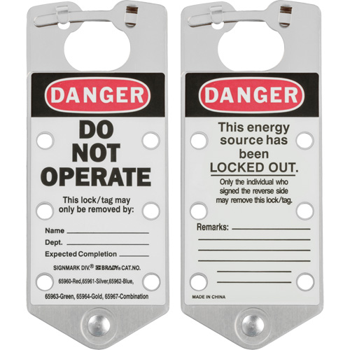 Labeled Lockout Hasps, Silver PB Rental Co. Ltd.