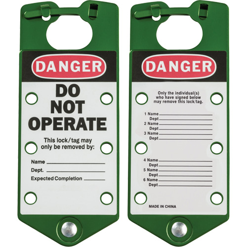 Labeled Lockout Hasps, Green PB Rental Co. Ltd.
