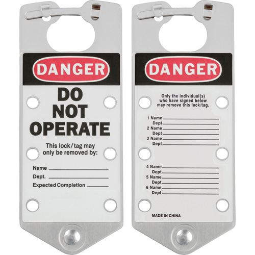 Labeled Lockout Hasps, Silver PB Rental Co. Ltd.