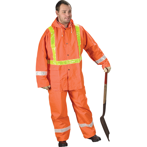 V&ecirc;tements de pluie pour la circulation Tornado, PVC, Petit, Orange haute visibilit&eacute; PB Rental Co. Ltd.