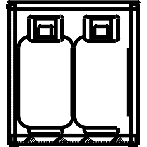 Aluminum LPG Cylinder Locker Storage, 4 Cylinder Capacity, 30" W x 32" D x 33-1/2" H, Silver PB Rental Co. Ltd.