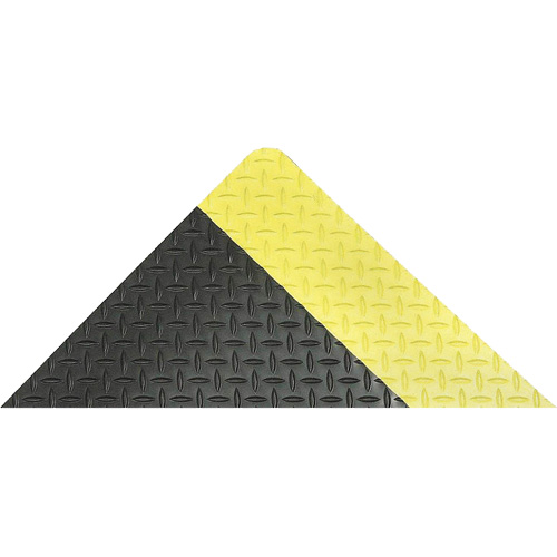 Tapis antifatigue ergonomique Saddle Trax, Losange, 2' x 3' x 1", Noir/Jaune, Vinyle PB Rental Co. Ltd.