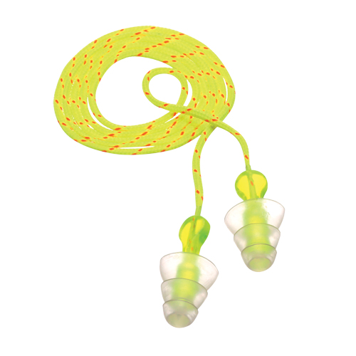 E-A-R Tri-Flange Reusable Earplugs, Corded, Bulk - Polybag, 26 dB NRR, One-Size PB Rental Co. Ltd.