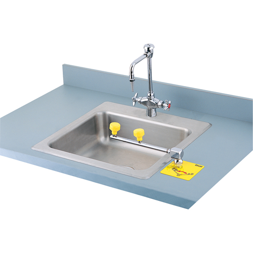 Poste de douche oculaire Swing-Away, Installation Montage sur comptoir PB Rental Co. Ltd.