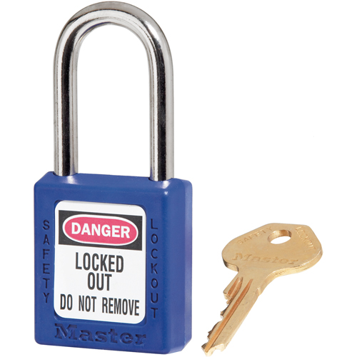 Cadenas de s&eacute;curit&eacute; Zenex 410, Bleu, Cl&eacute;s diff&eacute;rentes, Thermoplastique, Largeur de 1-1/2" PB Rental Co. Ltd.