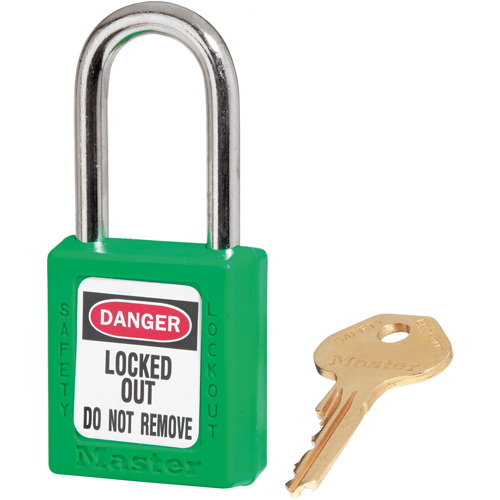 410 Zenex Safety Padlock, Green, Keyed Different, Thermoplastic, 1-1/2" Width PB Rental Co. Ltd.