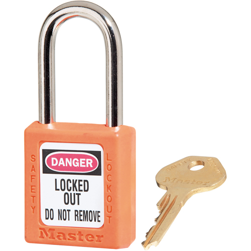 Cadenas de s&eacute;curit&eacute; Zenex 410, Orange, Cl&eacute;s diff&eacute;rentes, Thermoplastique, Largeur de 1-1/2" PB Rental Co. Ltd.