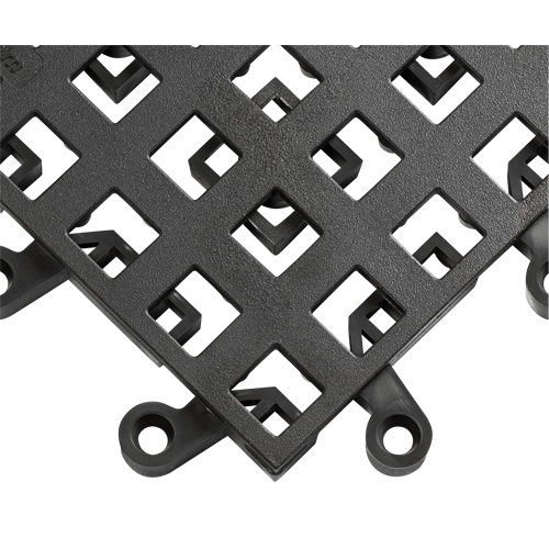 Carrelage no 560 ErgoDeck , PVC, 1-1/2' la c, 1-1/2' lo, 7/8" &eacute;paisseur, Noir PB Rental Co. Ltd.