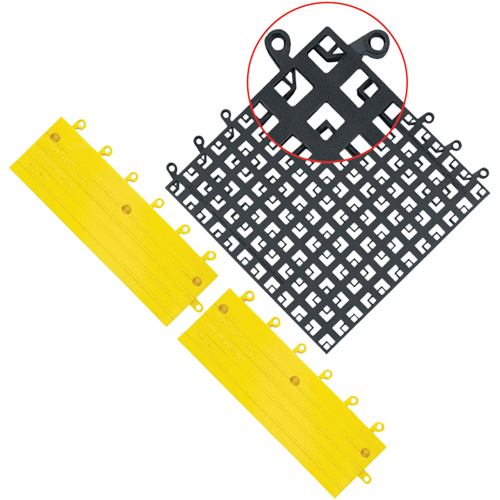 Carrelage no 560 ErgoDeck , PVC, 1-1/2' la c, 1-1/2' lo, 7/8" &eacute;paisseur, Noir PB Rental Co. Ltd.