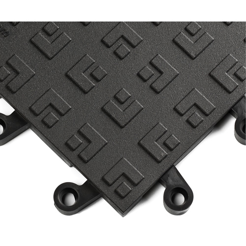 ErgoDeck&reg; Ergonomic Flooring System No. 562, PVC, 1-1/2' W x 1-1/2' L, 7/8" Thick, Black PB Rental Co. Ltd.