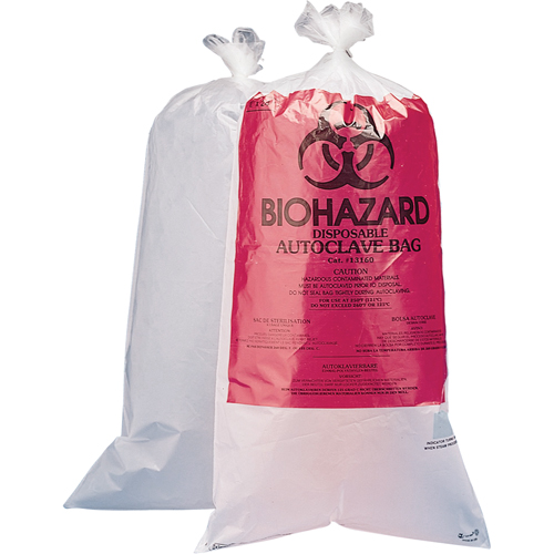Hazardous Waste Disposal Bags, Bio-Hazard, 30" L x 24" W, 1.5 mils, 45.4 L (12 Gal.) Capacity PB Rental Co. Ltd.