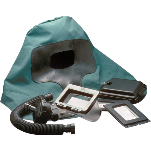 Cagoule &agrave; longueur d'&eacute;paule pour respirateur &agrave; adduction d'air Abrasi-Blast, Moyen, Coiffe souple, Bavette Simple PB Rental Co. Ltd.
