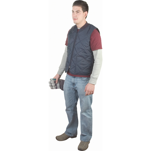 Vestes sans manches, manteaux et manteaux longs isol&eacute;s &agrave; usage l&eacute;ger pour glaci&egrave;res, Hommes, Petit, Bleu marin PB Rental Co. Ltd.